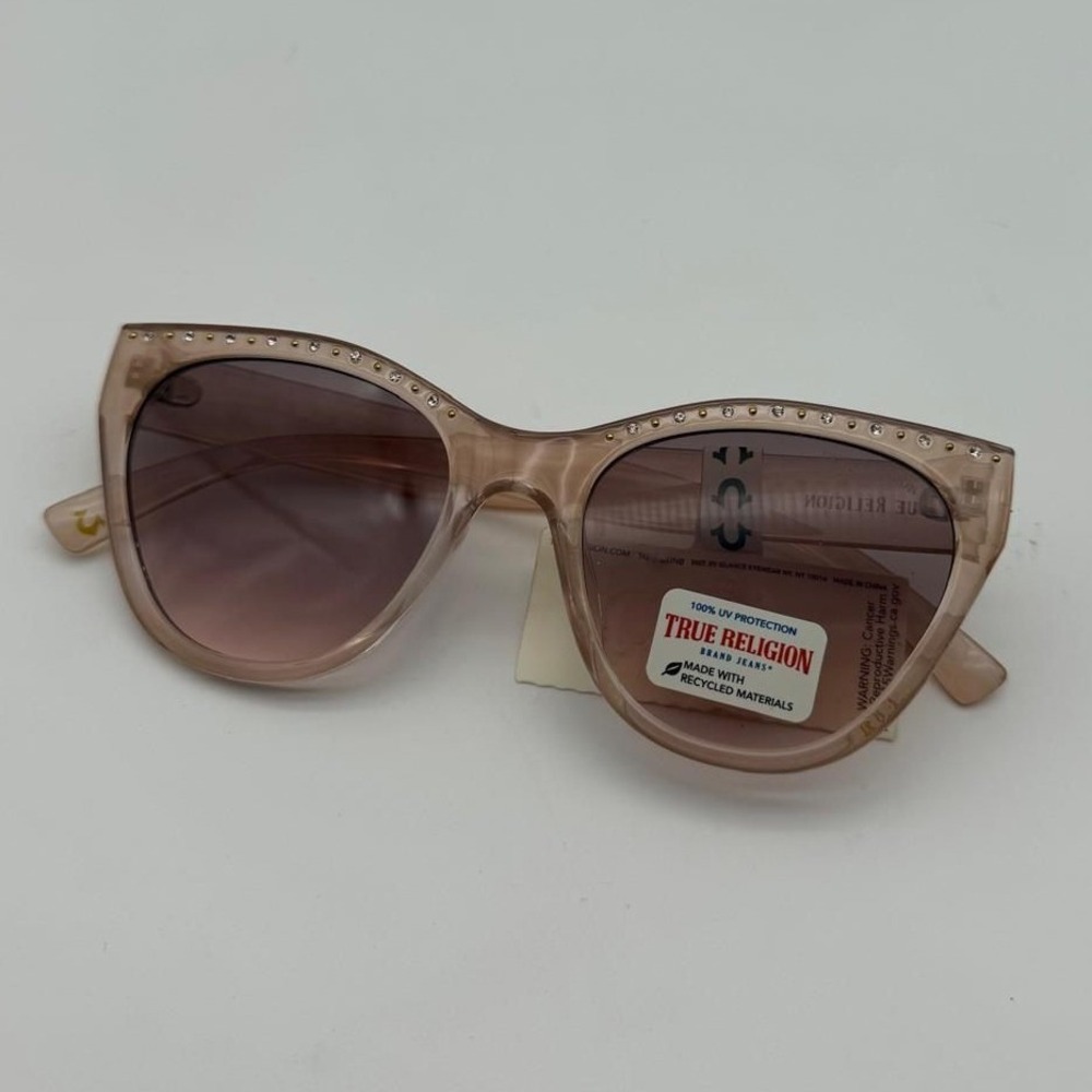 True Religion Oversized Square Sunglasses - White & Marbled Tortoise NWT
